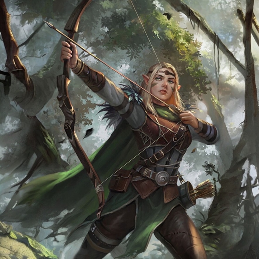 The forest elf ranger concept art the model was matched to